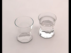 design---glass water hexa model 3D Model