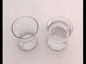 design---glass water hexa model 3D 模型