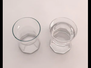 design---glass water hexa model 3D Model