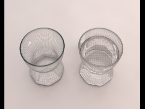 design---glass water hexa model 3D 模型