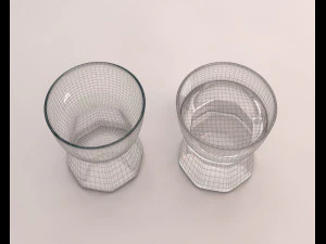 design---glass water hexa model 3D Model