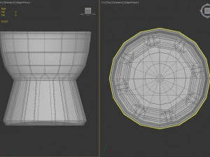 design---glass water hexa model 3D Model