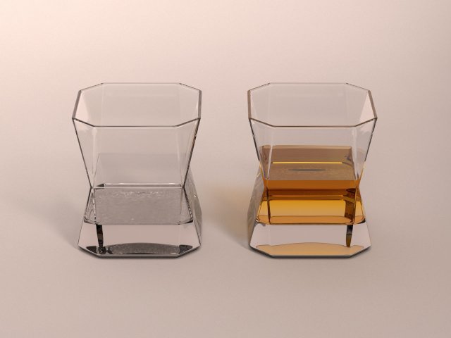 design-glass whiskey square 3D 模型 .c4d .max .obj .3ds .fbx .stl .blend 