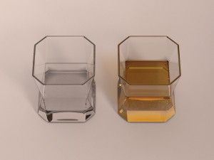 design-glass whiskey square 3D 模型