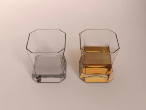 design-glass whiskey square 3D Model