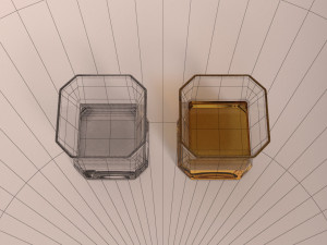 design-glass whiskey square 3D 模型