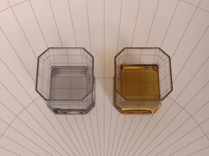 design-glass whiskey square 3D Model