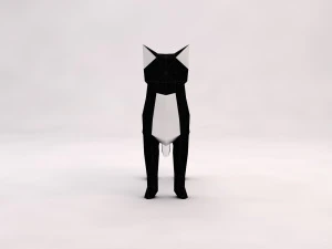 origami --- configura&ccedil;&atilde;o de gato Modelo 3D