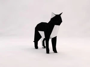 origami --- configura&ccedil;&atilde;o de gato Modelo 3D