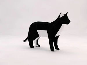 origami --- configura&ccedil;&atilde;o de gato Modelo 3D