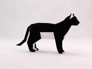 origami---cat setup 3D Модель