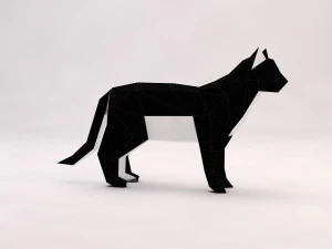 origami --- configura&ccedil;&atilde;o de gato Modelo 3D