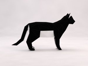 origami---cat setup 3D Модель