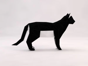 origami --- configura&ccedil;&atilde;o de gato Modelo 3D