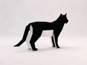 origami --- configura&ccedil;&atilde;o de gato Modelo 3D
