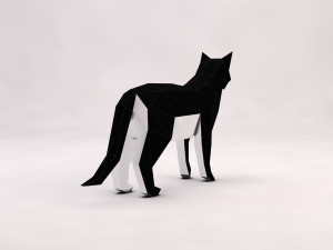 origami---cat setup 3D Модель