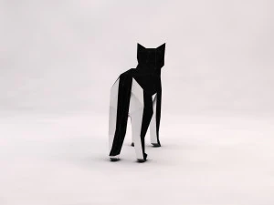 origami --- configura&ccedil;&atilde;o de gato Modelo 3D