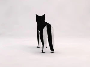 origami --- configura&ccedil;&atilde;o de gato Modelo 3D