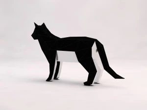 origami --- configura&ccedil;&atilde;o de gato Modelo 3D