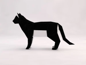 origami --- configura&ccedil;&atilde;o de gato Modelo 3D