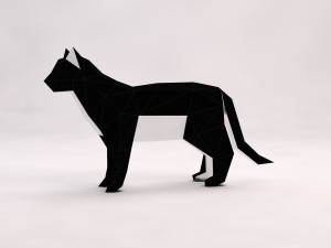 origami---cat setup 3D Модель
