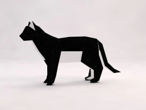 origami --- configura&ccedil;&atilde;o de gato Modelo 3D