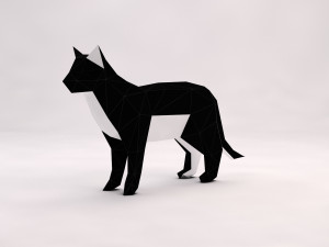origami---cat setup 3D Модель