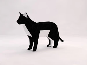 origami --- configura&ccedil;&atilde;o de gato Modelo 3D