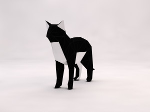 origami---cat setup 3D Модель