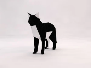 origami --- configura&ccedil;&atilde;o de gato Modelo 3D