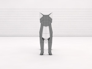 origami---cat setup 3D Модель