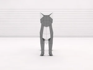 origami --- configura&ccedil;&atilde;o de gato Modelo 3D
