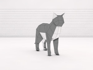origami---cat setup 3D Модель
