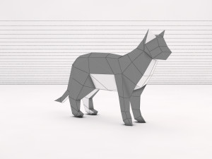 origami---cat setup 3D Модель
