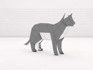 origami --- configura&ccedil;&atilde;o de gato Modelo 3D