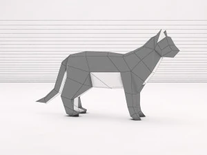 origami --- configura&ccedil;&atilde;o de gato Modelo 3D
