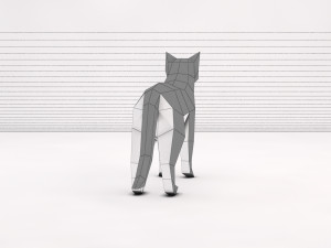 origami---cat setup 3D Модель