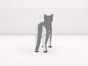 origami --- configura&ccedil;&atilde;o de gato Modelo 3D