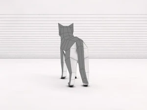 origami --- configura&ccedil;&atilde;o de gato Modelo 3D