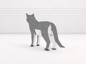 origami---cat setup 3D Модель