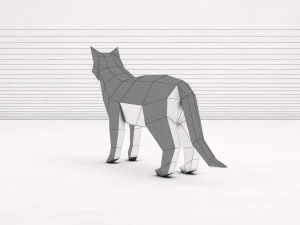 origami --- configura&ccedil;&atilde;o de gato Modelo 3D