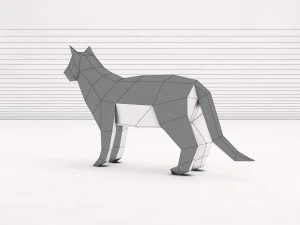 origami --- configura&ccedil;&atilde;o de gato Modelo 3D