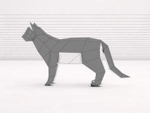 origami --- configura&ccedil;&atilde;o de gato Modelo 3D