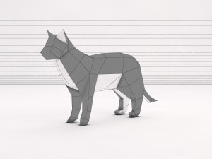 origami---cat setup 3D Модель