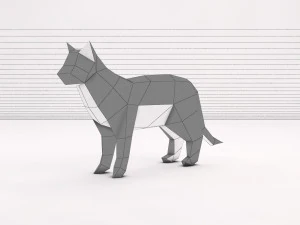 origami --- configura&ccedil;&atilde;o de gato Modelo 3D