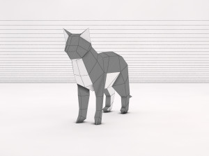 origami---cat setup 3D Модель