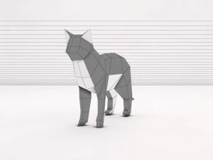 origami --- configura&ccedil;&atilde;o de gato Modelo 3D