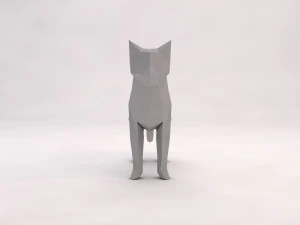 Origami---Katze 3D Modell