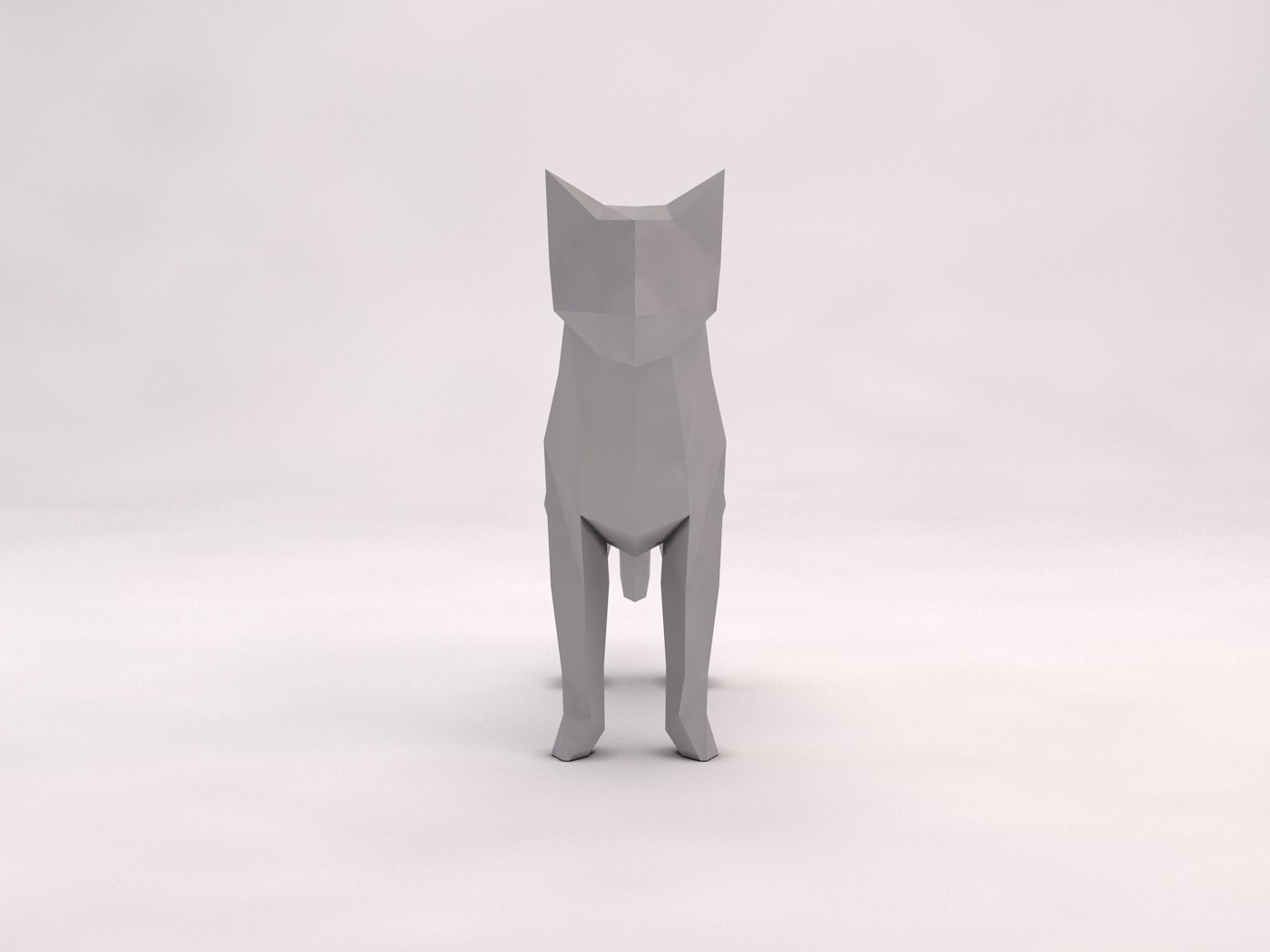 Origami Cat 無料 3dモデル In 猫 3dexport Origami Cat 無料 3dモデル In 猫 3dexport
