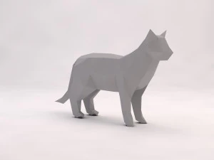 Origami---Katze 3D Modell